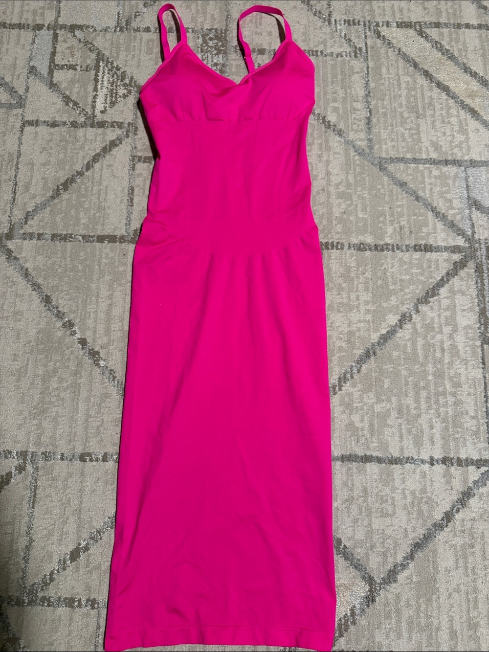 Women’s Hot Pink Slip Dress - Classic Spaghetti Strap